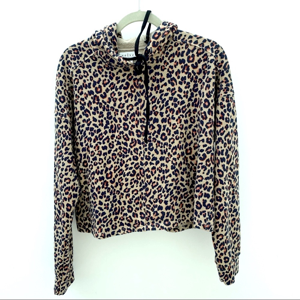 Velvet cropped hoodie size S